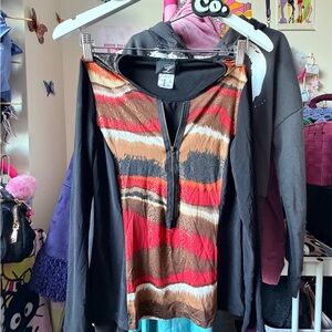 Chic Women's Black and Red Blouse